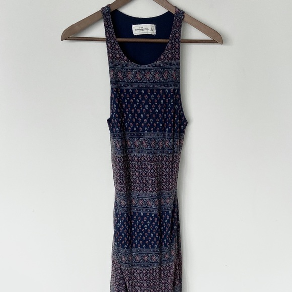 🍋 A&F Paisley Ruched Bodycon Dress 🍋 - Picture 1 of 6